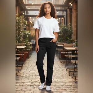 NYDJ Women's Classic Black Straight Leg Jeans